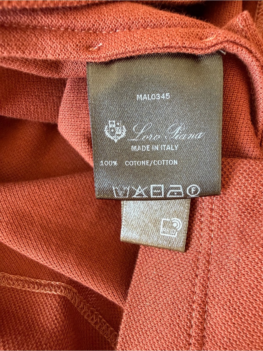 NWT Loro Piana Giraglia 2026 Open Pique Cotton Polo Shirt Rust Terracotta Sz S - Picture 6 of 7